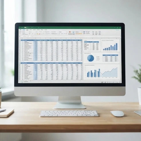 Excel essential training Office 365 Microsoft 365 skills shown through a modern spreadsheet learning workspace