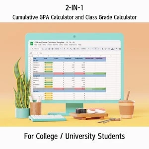 Cumulative Excel GPA calculator tracker combining quality points and credits from multiple academic semesters
