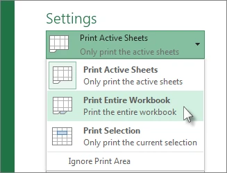 Excel print area settings workflow with worksheet range selection and layout controls