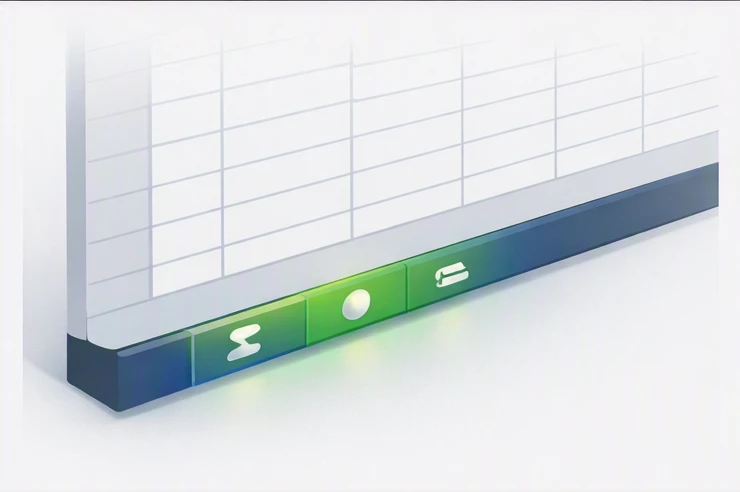 Restored Excel status bar after an excel status bar missing office 365 issue, showing Sum and Average totals