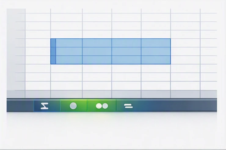 Selected numeric cells in Excel with Sum, Average, and Count totals displayed on the restored status bar