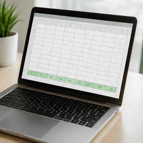 Spreadsheet table with automatic Total Row enabled for calculating values