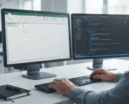 Developer reviewing Excel VBA object references during macro troubleshooting on a computer setup