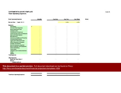 Financial projection template workbook with organized sheets for assumptions revenue expenses and statements