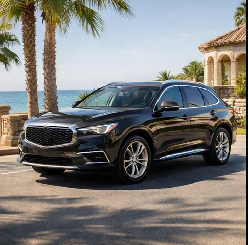 Hertz luxury car rental with a premium vehicle ready for an upscale travel experience