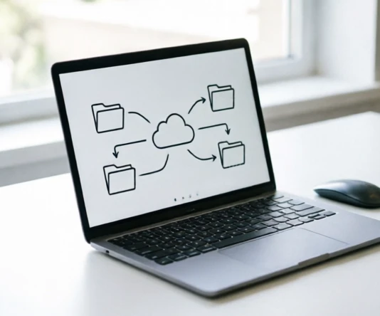 Microsoft 365 document deletion workflow on a computer screen with organized cloud files and safe removal steps