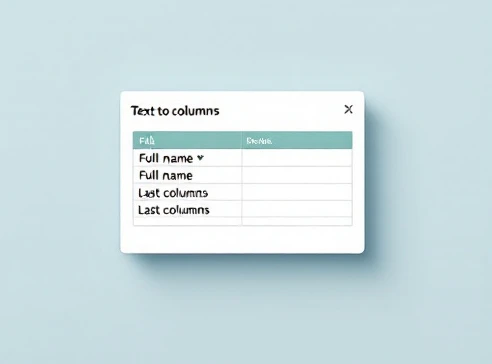 Excel spreadsheet demonstrating how to separate first and last name in Excel using Text to Columns