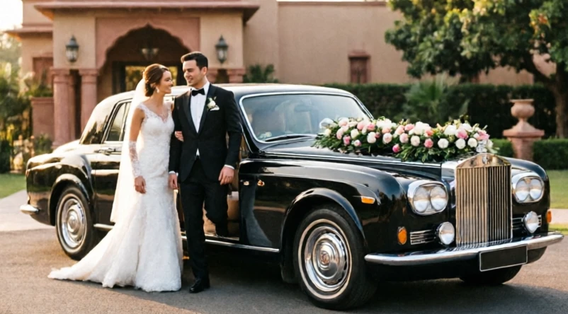 Luxury car for wedding in delhi with chauffeur-ready elegance for a grand Delhi ceremony