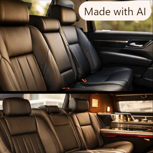 Luxury sedan SUV and limousine interiors showing different passenger comfort choices