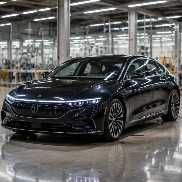 Mercedes EQS made in India electric sedan on assembly line at Chakan manufacturing plant