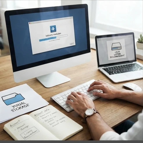 Microsoft Office 2019 Excel installation preparation with a compatible computer, account, storage, and license checks