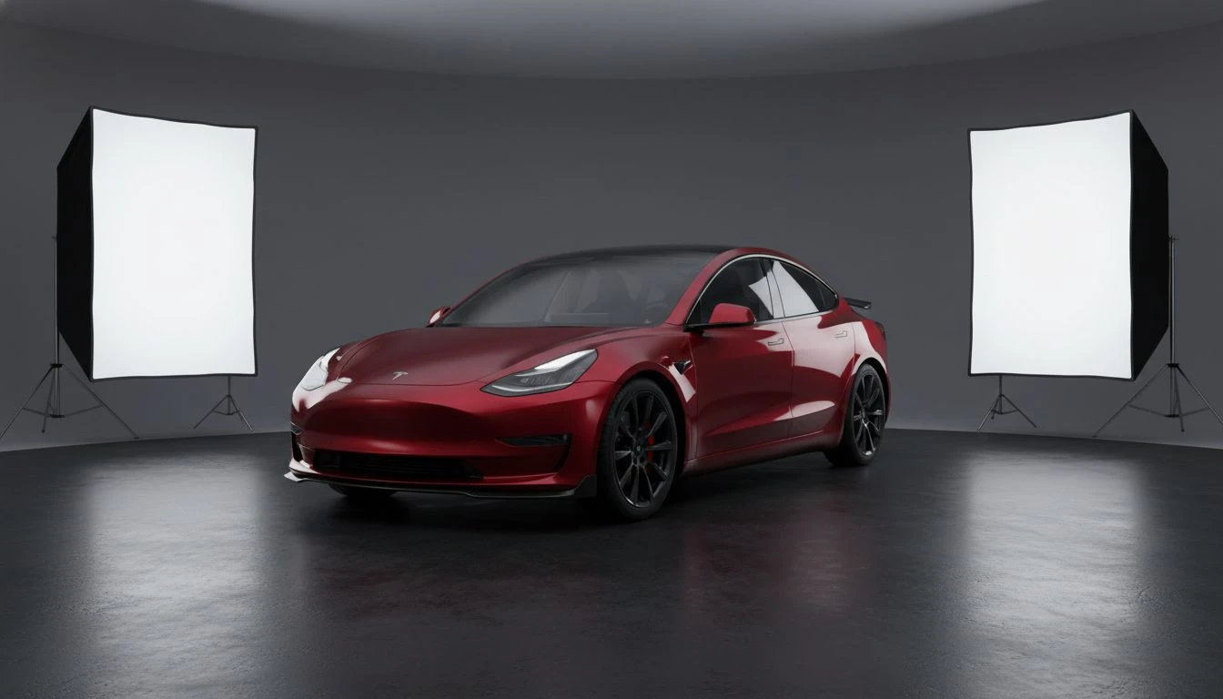 Tesla Model 3 Performance horsepower demonstrated during fast electric acceleration on a road