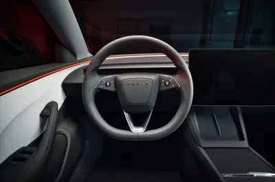 Tesla Model 3 Performance horsepower specifications represented with performance gauges and EV components