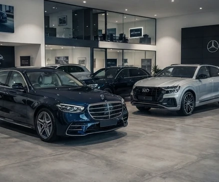 Luxury vehicles representing the most reliable luxury car brands in India with premium styling and road presence