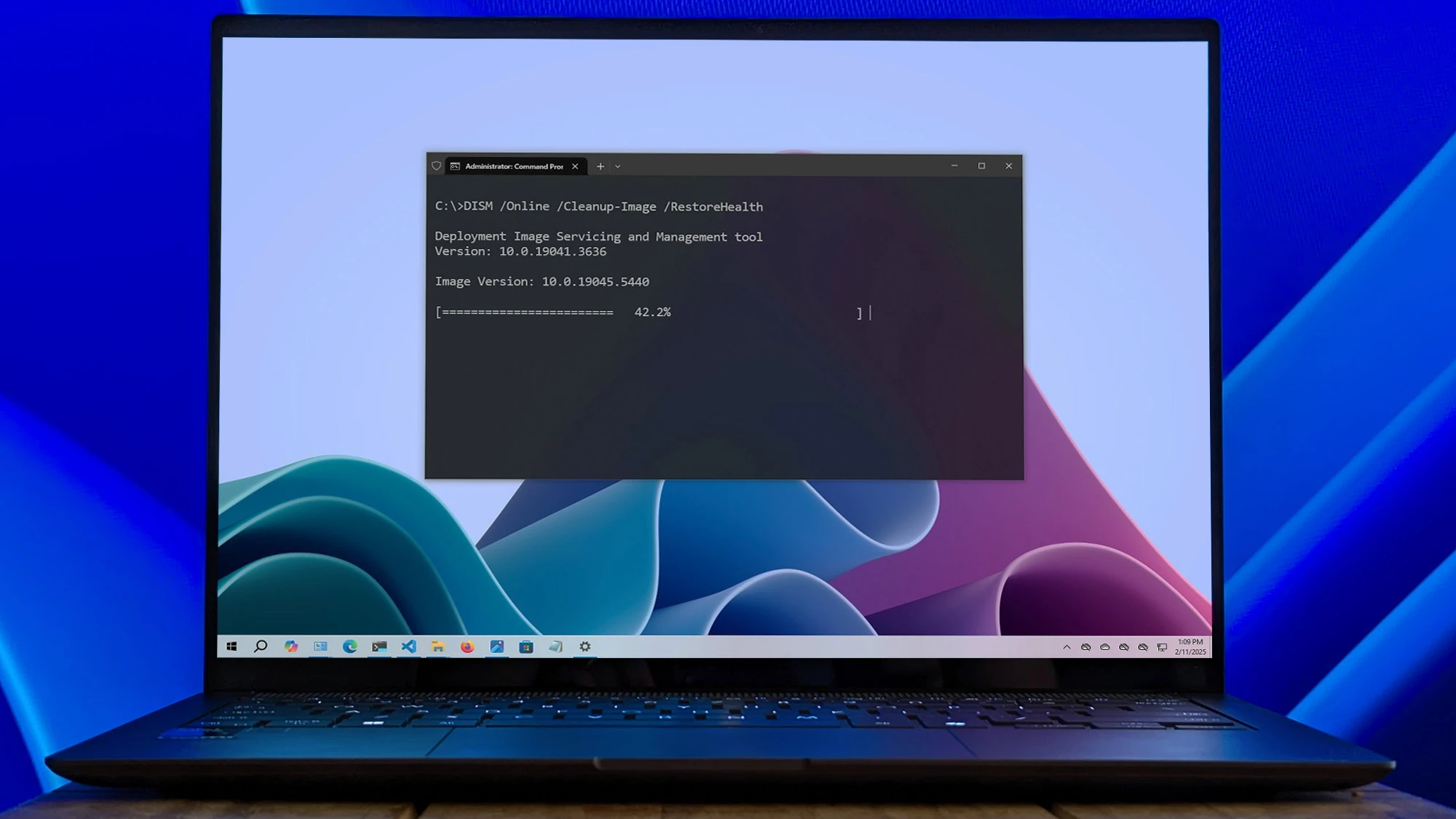 Recovered Word document displayed on a laptop screen with Microsoft 365 interface visible