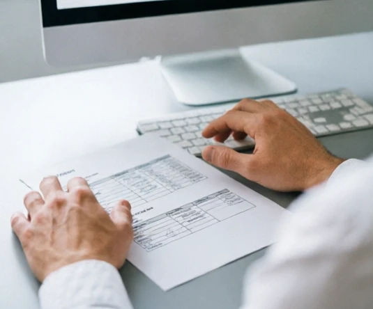 Structured PDF table pages prepared for import data into Excel from PDF with clear rows and columns ready for extraction