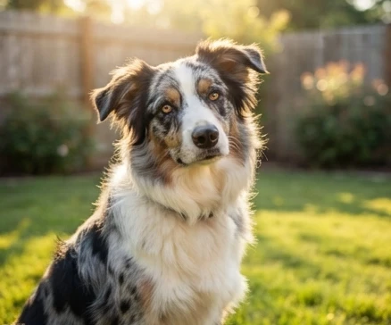 Pictures of Border Collie Australian Shepherd mix dogs showing varied coats, markings, and athletic herding features
