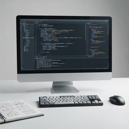 Programming string concept showing characters stored as organized digital text data