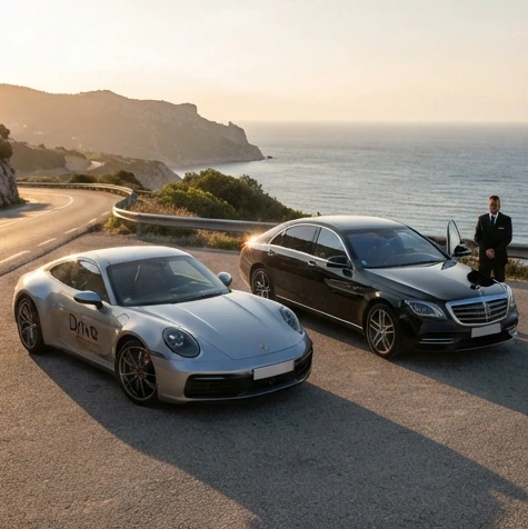 Self-drive and chauffeur prom sports car rental options side by side for comparison