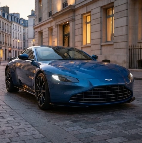 Luxury sports car ready for prom night with elegant lighting and premium finish