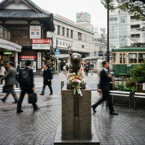 Hachikō Akita dog legacy connected with Shibuya Station and Japanese cultural history