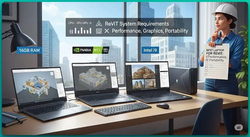 High-performance laptop workstation designed for Revit 2025 professional modeling tasks