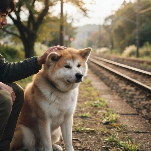 Richard Gere movie dog Hachi shown through an emotional Akita Inu bond and loyal companionship scene