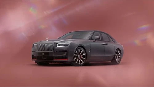 Rolls-Royce Ghost front three-quarter view showing the tall grille and Spirit of Ecstasy ornament