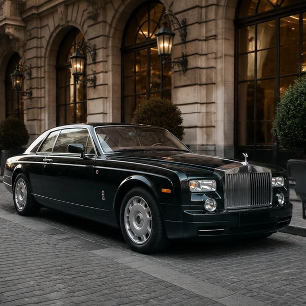 Rolls-Royce Wraith rental with elegant luxury coupe styling prepared for a premium event transportation experience