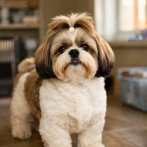 Trusted shih tzu stud service near me options with a healthy male Shih Tzu prepared for responsible breeding matches