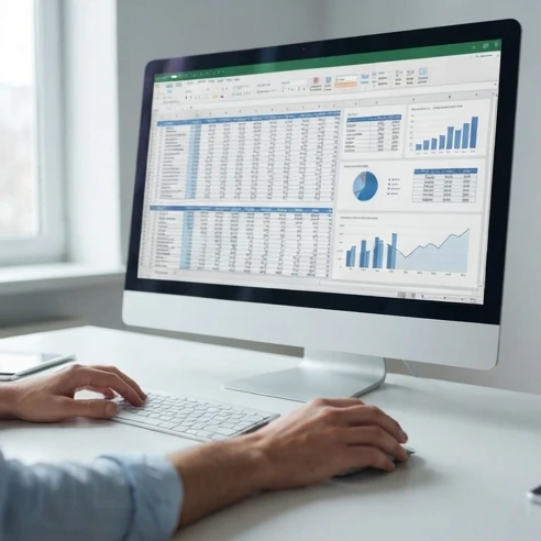 Excel Microsoft 365 data organization workflow with structured tables and formatted spreadsheet examples