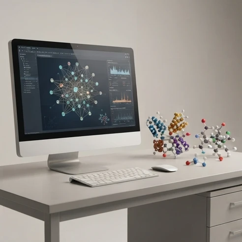 Bioinformatics researcher reviewing protein association evidence sources in a network analysis interface
