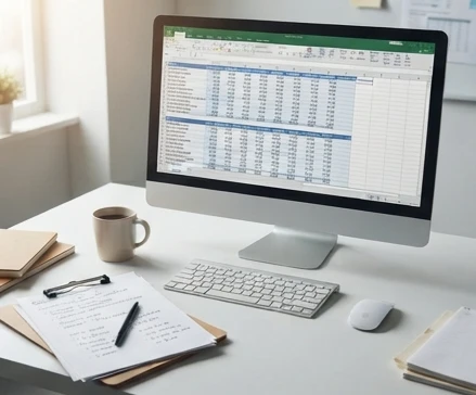 Auditor workspace showing TeamMate Excel add in analysis workflow with spreadsheet data and audit review context