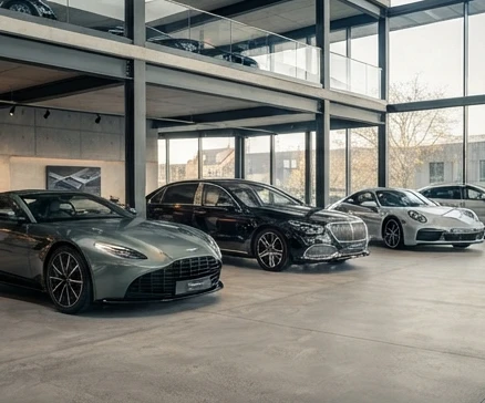 Top 50 luxury car brands represented through an elegant collection of premium vehicles across global automotive segments