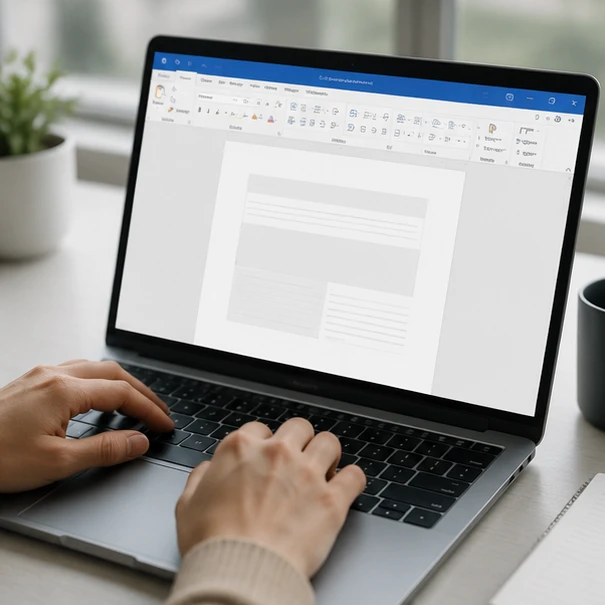 Word 365 document editing view with formatting symbols and blank page troubleshooting context